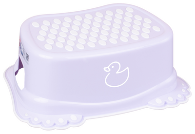 Дитяча підставка для ніг у ванну Tega Baby "Каченя" протиковзка Світло-фіолетова 40х30х14 см фото 1