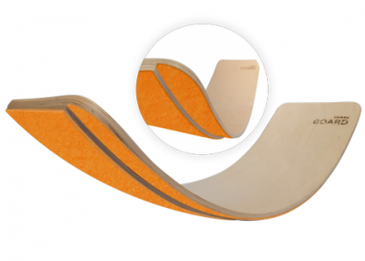 Деревянный рокерборд для детей и взрослых SwaeyBoard XL оранжевый с защитой пальцев до 150 кг фото 1