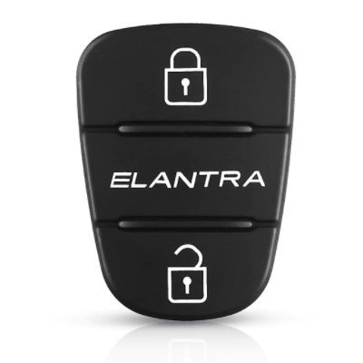 Гумові кнопки-накладки на ключ Hyundai Elantra (Хюндай Елантра) симетрія з лого фото 1