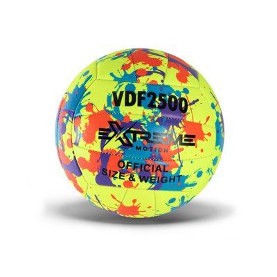 Волейбольный мяч №5 Extreme Motion PVC диаметр 21 см желтый VB24345 фото 1