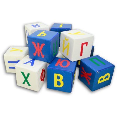 Ігровий набір кубиків з м'яких модулів Tia Азбука 24 елементи фото 1