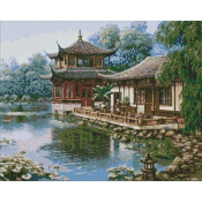 Алмазна мозаїка Ідейка "Китайський будиночок" ©Сергій Лобач 40х50 см AMO7342 фото 1