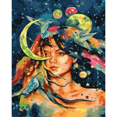 Картина за номерами Rainbow Art "Думки про всесвіт" 40х50см GX43950 фото 1