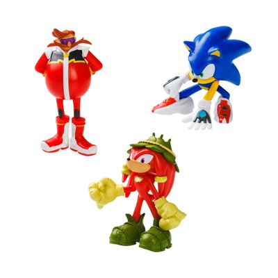 Набір ігрових фігурок Sonic Prime Сонік, Наклз, Лікар Еггман 3 фігурки 6.5 см фото 1