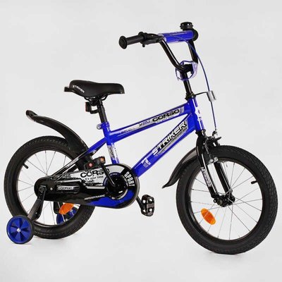 Велосипед 2-х колісний 16" CORSO STRIKER синій EX-16007 фото 1
