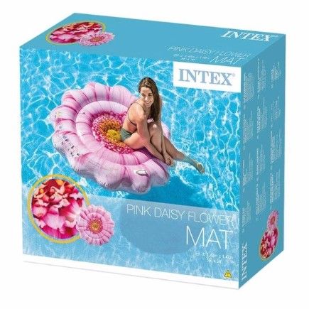 Матрац для плавання Intex Рожевий квітка 142х142см 58787 фото 3