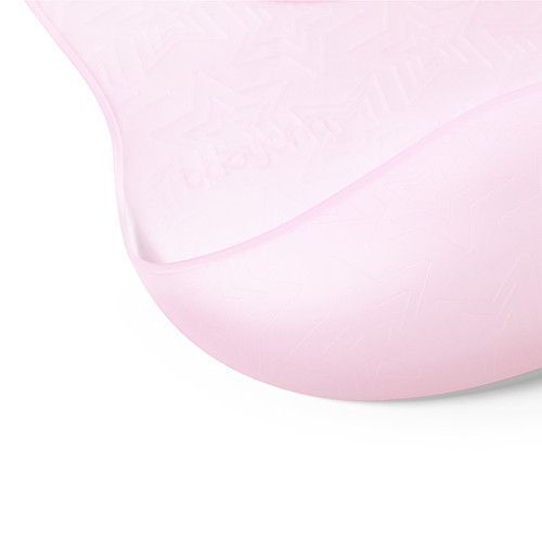 Детский нагрудник силиконовый для кормления 6м+ Babyono ультратонкий с застёжкой 26x21 см розовый фото 7