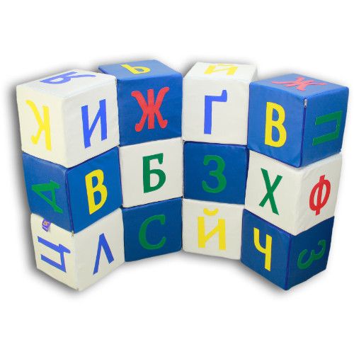 Ігровий набір кубиків з м'яких модулів Tia Азбука 24 елементи фото 2