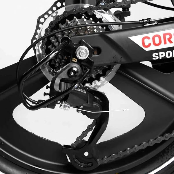 Велосипед підлітковий двоколісний 20" CORSO T-REX чорно-червоний TR-97001 фото 7