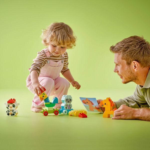 Конструктор LEGO DUPLO My First Мій перший поїзд з тваринами 19 деталей з 18 міс 10412 фото 3