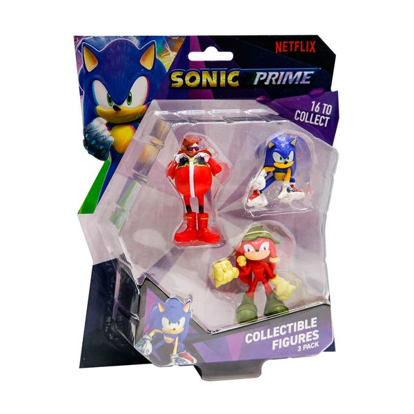 Набір ігрових фігурок Sonic Prime Сонік, Наклз, Лікар Еггман 3 фігурки 6.5 см фото 2