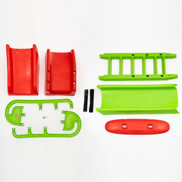 Дитяча пластикова гірка для катання вулична Doloni 2,4м зелена з червоним 014550/01 фото 5