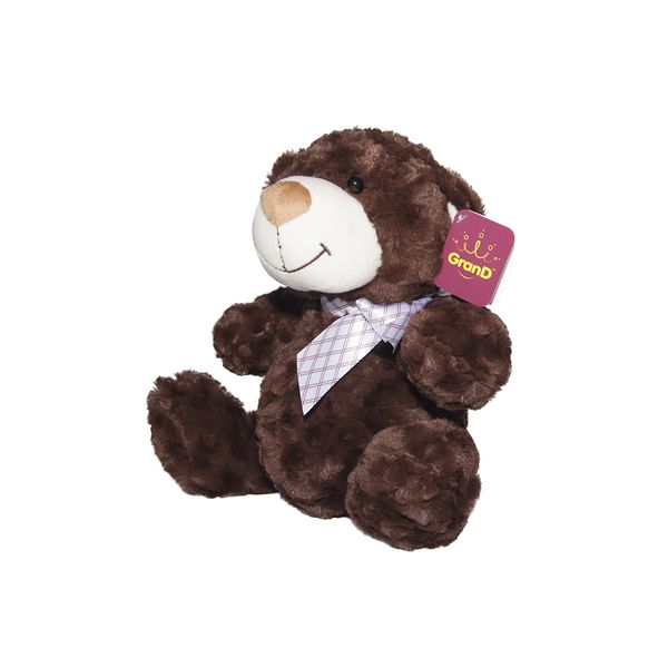 М'яка іграшка Grand Ведмідь з бантом коричневий 33 см фото 2