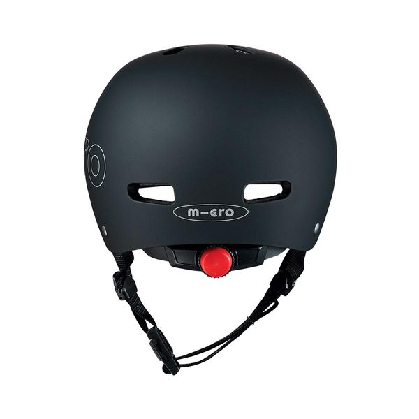 Защитный шлем премиум MICRO с LED габаритами размер M 52–56 cm Черный фото 2
