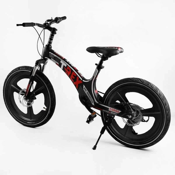 Велосипед підлітковий двоколісний 20" CORSO T-REX чорно-червоний TR-97001 фото 3