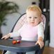 Детский нагрудник силиконовый для кормления 6м+ Babyono ультратонкий с застёжкой 26x21 см розовый фото 2