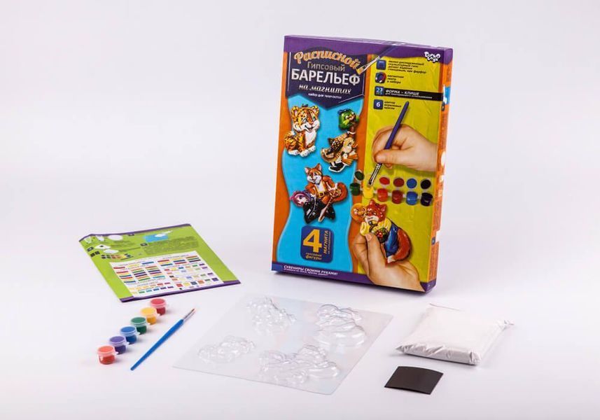 Розписний гіпсовий барельєф Danko Toys Казкові персонажі на магнітах РГБ-02-08 фото 2