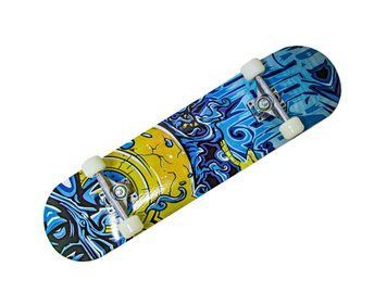 Дитячий скейтборд для початківців Scale Sports Graffiti Blue 78&times;20 см клен ABEC-7 до 80 кг фото 1
