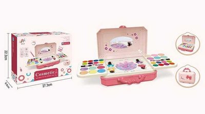 Набір дитячої косметики у валізці "Cosmetic Box" тіні, блиски для губ, 4 лаки, тіпси 20214 С фото 1