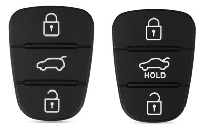 Гумові кнопки-накладки на ключ Hyundai (Хюндай) симетрія фото 1
