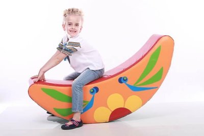 Детский мягкий игровой модуль - качалка KDG Бабочка 122х25х50 см фото 1