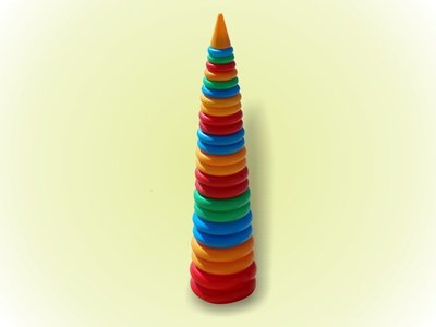 Дитяча пірамідка пластикова Бамсик №5 велика 100 см 21 елемент 019/2 фото 1