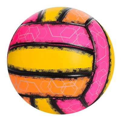 Волейбольний м'яч №5 Bambi діаметр 21 см PVC оранжево-рожевий EV-3370 фото 1