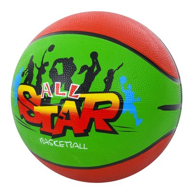 Баскетбольный мяч №7 All Star резина салатовый VA-0002-1 фото 1