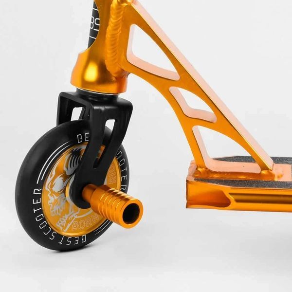 Трюковий самокат Best Scooter Snake`n`Skull HIC-система, пеги, анод, колеса 110 мм оранжевий 23015 фото 5