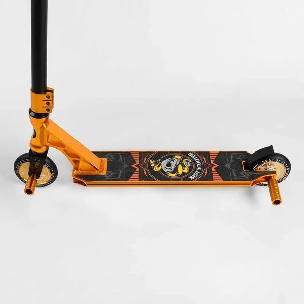 Трюковий самокат Best Scooter Snake`n`Skull HIC-система, пеги, анод, колеса 110 мм оранжевий 23015 фото 3