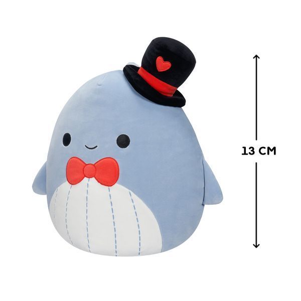Мягкая игрушка - антистресс SQUISHMALLOWS Синий кит Самир 13 см фото 2