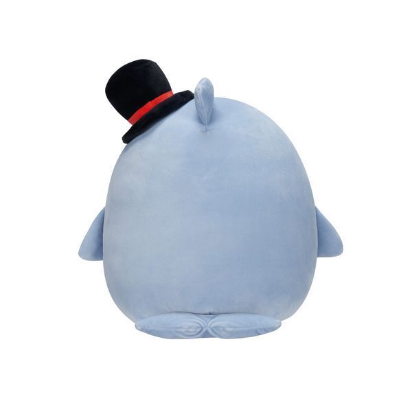 Мягкая игрушка - антистресс SQUISHMALLOWS Синий кит Самир 13 см фото 4