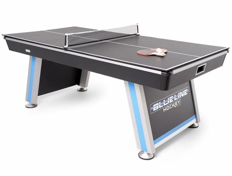 Игровой стол 2в1 "Аэрохоккей BLUE LINE" с теннисной крышкой и аксессуарами 204х107 см фото 4