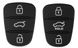 Резиновые кнопки-накладки на ключ Hyundai (Хюндай) симметрия фото 1