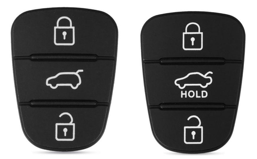 Резиновые кнопки-накладки на ключ Hyundai (Хюндай) симметрия фото 1
