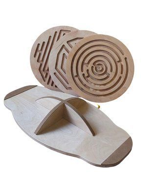 Дерев'яна дошка балансувальна Х образна з 3 лабіринтами і грою SwaeyBoard до 120 кг. фото 1
