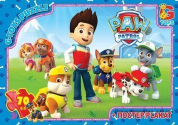 Пазлы G-Toys "Щенячий патруль" 70 элементов + постер 21 х 30 см PW0813 фото 1