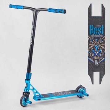 Трюковий самокат Best Scooter Spider HIC-система, пеги, анод, колеса 110 мм блакитний 53480 фото 1