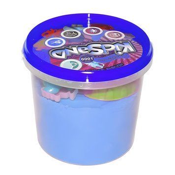 Кінетичний пісок Danko Toys KidSand у відрі 1000 г блакитний KS-01-01 фото 1