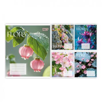 Набор ученических тетрадей Yes Flora формат А5, 24 стр в линейку 20 шт. 768791 фото 1