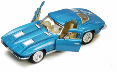 Машинка KINSMART Corvette Sting Ray 1963 1:32 синій KT5358W фото 1