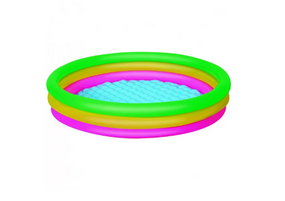 Детский надувной бассейн Bestway Трехцветный с надувным дном 152х30см объем 211 л BW 51103 фото 1