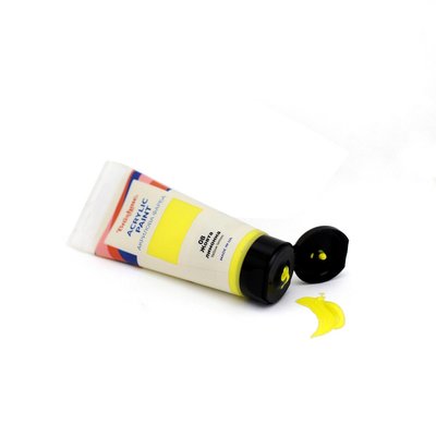 Художественная глянцевая акриловая краска BrushMe цвет "Желтая" 60 мл TBA6009 фото 1