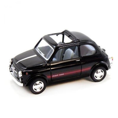 Машинка KINSMART Fiat 500 1:24 черный KT5004W фото 1