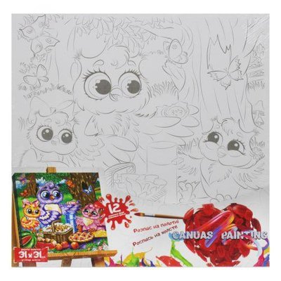 Розпис на полотні Danko Toys Canvas Painting Пікнік 31х31 см фото 1