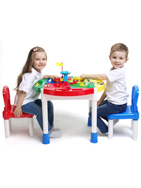 Дитячий ігровий круглий стіл для конструкторів Microlab Toys GT-14 фото 2