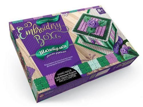 Набор для вышивания Danko Toys Шкатулка Embroidery Box Полосатая фантазия EMB-01-05 фото 2