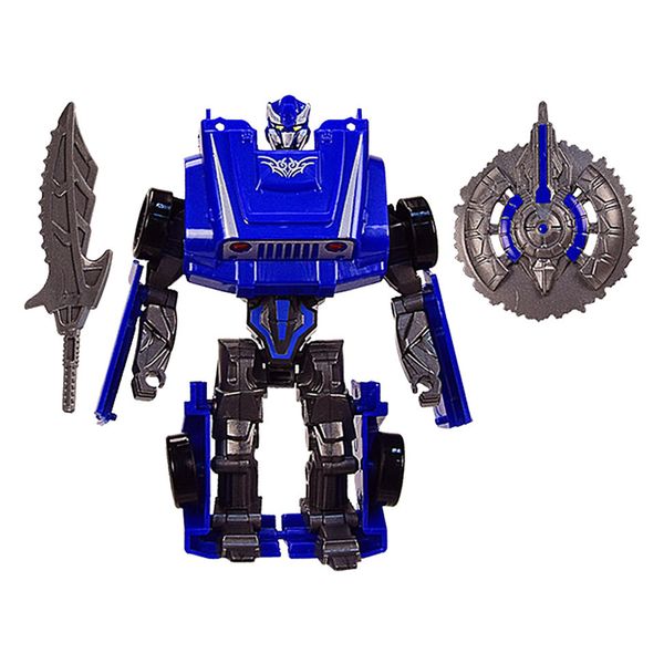 Трансформер - робот с оружием 11 см синий 39-6 фото 1