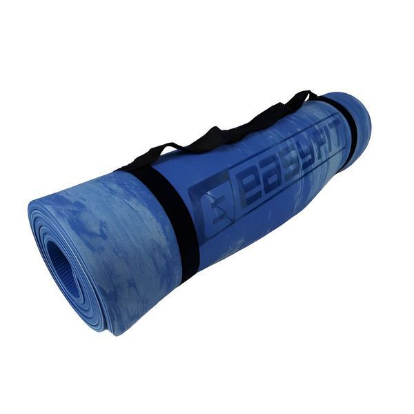 Коврик для йоги и фитнеса EasyFit EVA 180&times;60&times;0.8 см с фиксаторами синий EF-1911-В фото 3