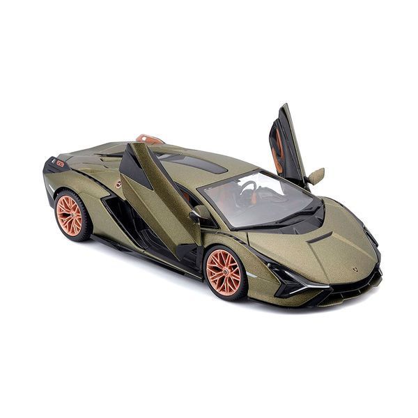 Колекційна модель автомобіля Bburago Lamborghini Sian FKP 37, масштаб 1:24, зелений металік 18-21099 фото 3